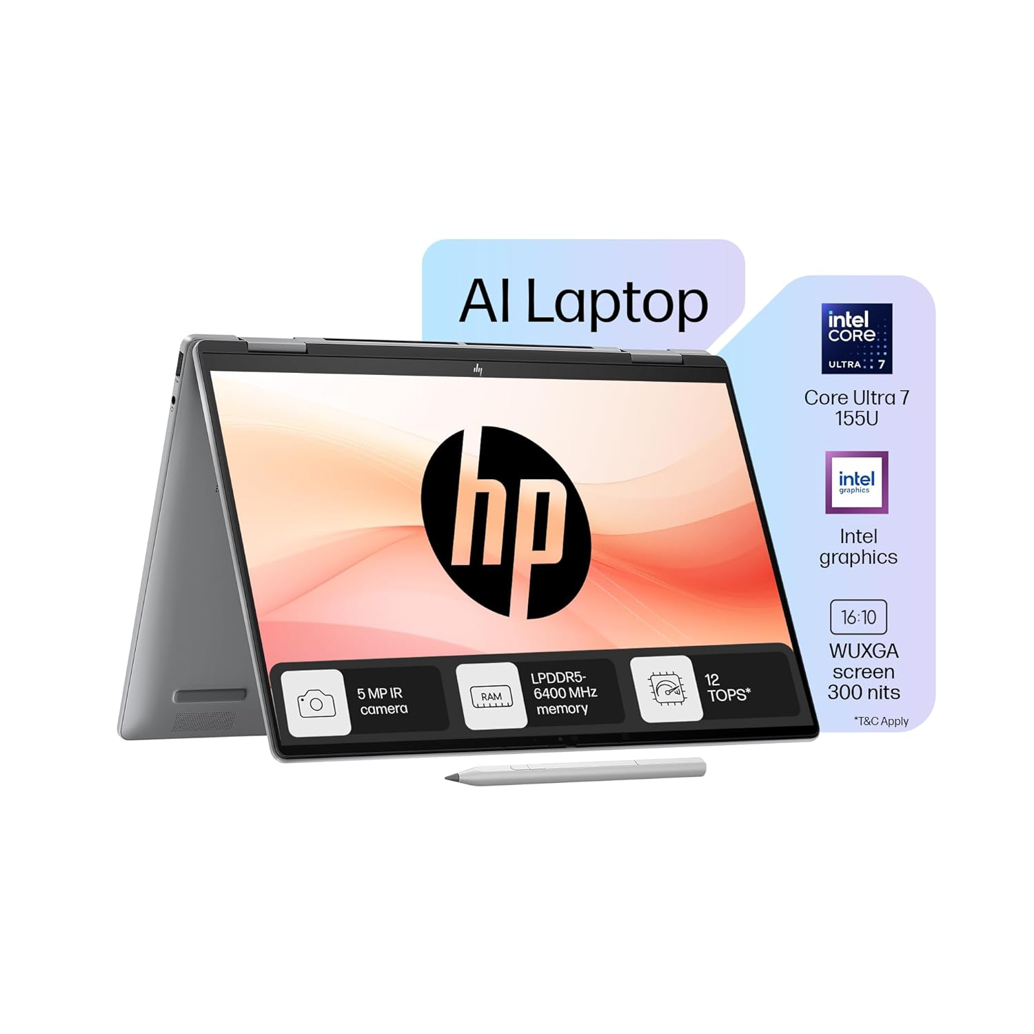 HP ENVY X360 14-FC0023 16 POUCES INTEL CORE 8GO 512 SSD U7 155U